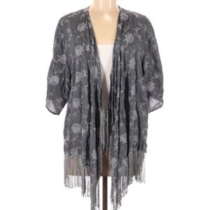 Abercrombie & Fitch Embroidered Floral Kimono